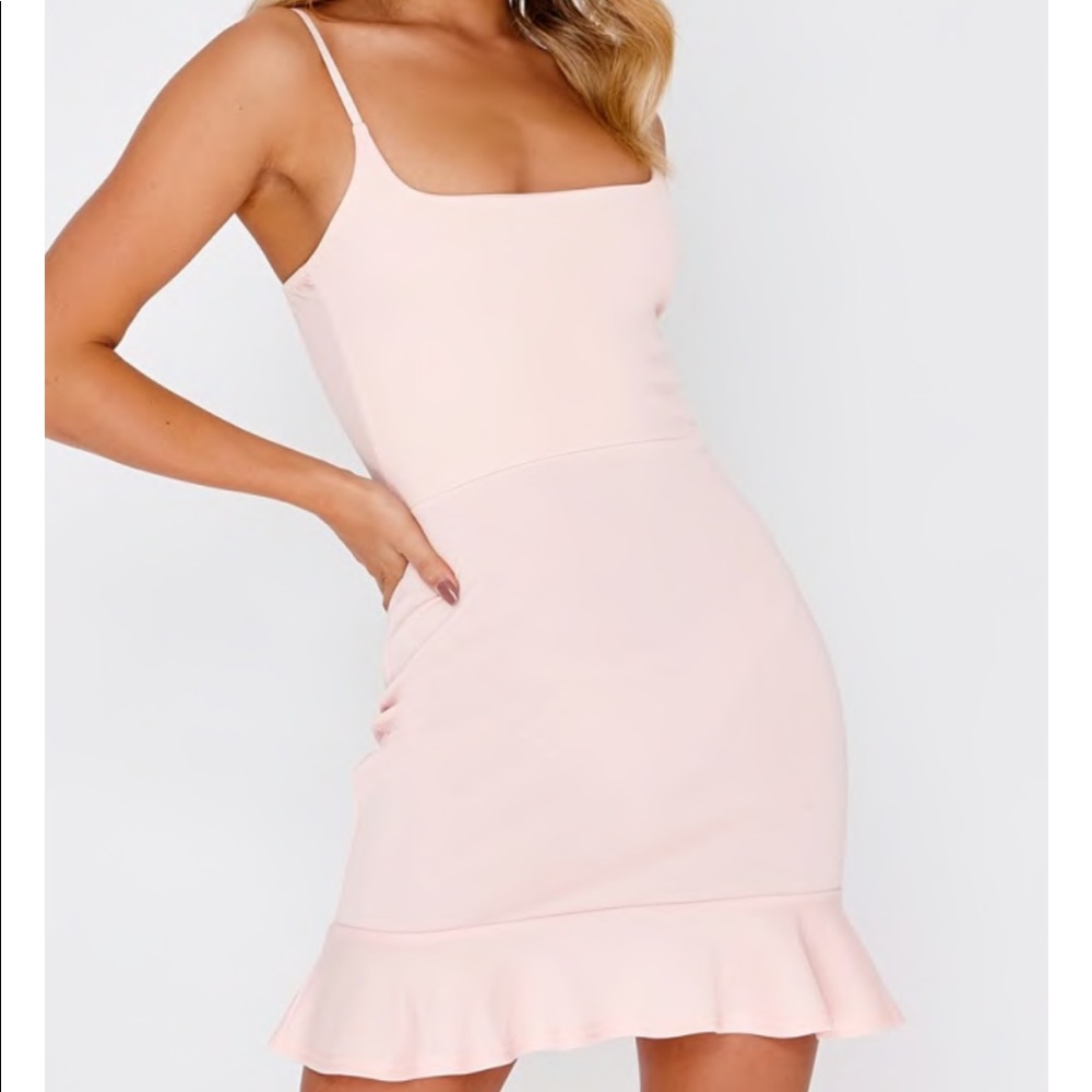 Pink hem dress